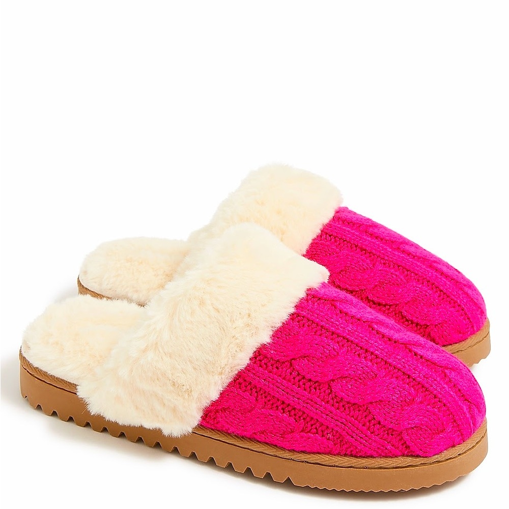 J. Crew Cable-Knit Scuff Slippers (sold out)